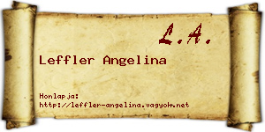 Leffler Angelina névjegykártya